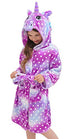 Unicorn Dots Bathrobe bathrobe Little Palace Store 3-4T Purple
